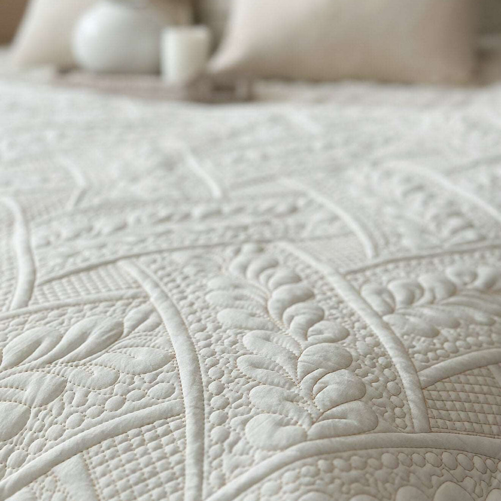 Cream Quilted Bedspread 180x90cm